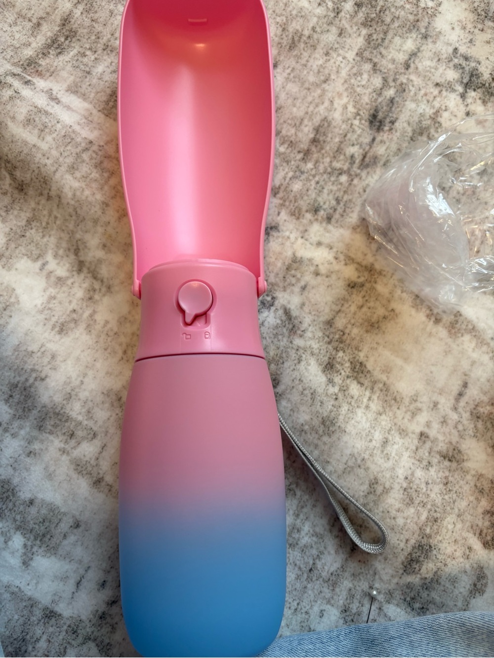 Amazon Pink to Blue Gradient Portable Pet Water Dispenser
